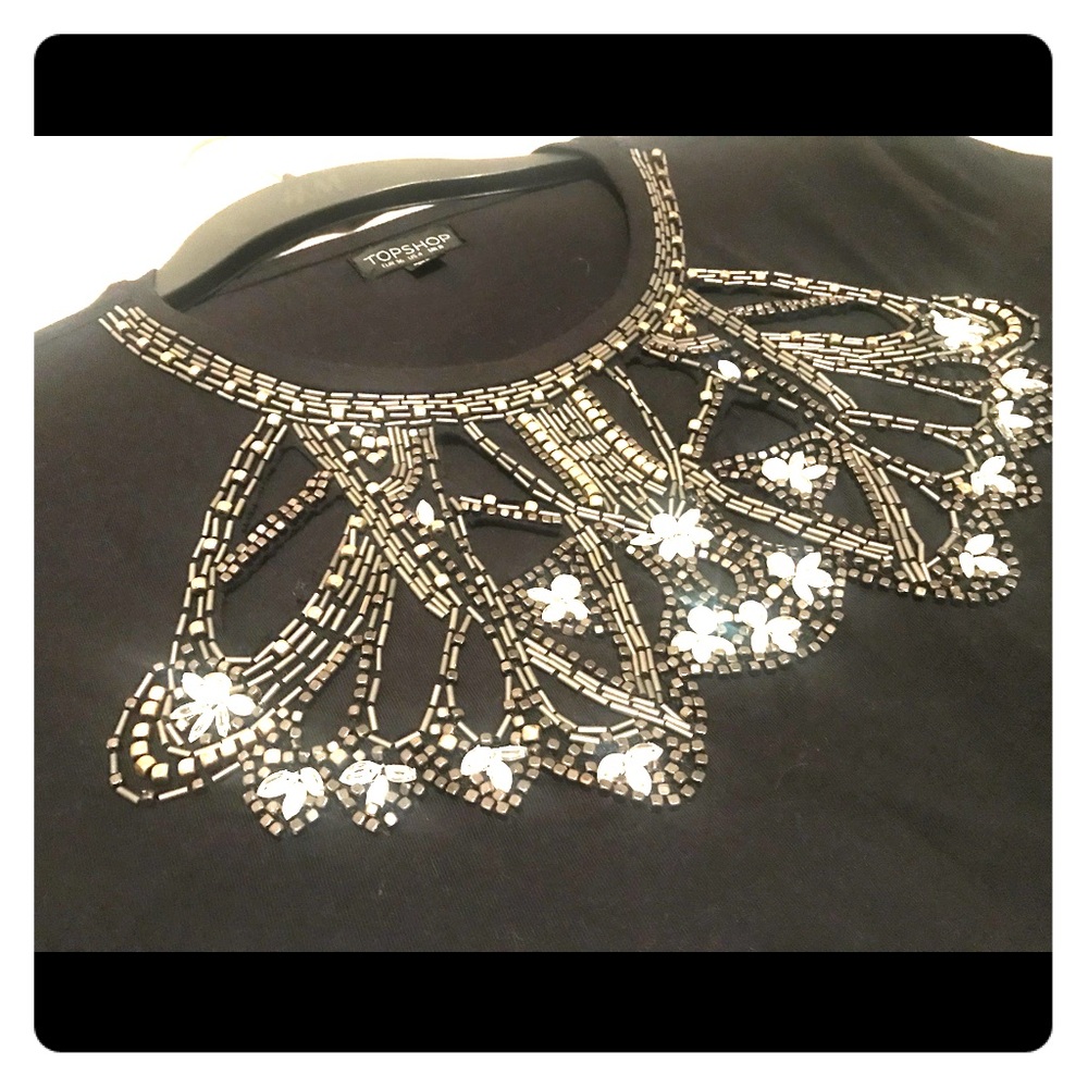 Topshop black top, size 4.